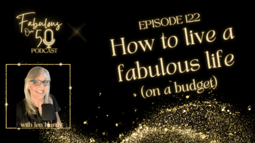 How to live a fabulous life - on a budget logo. black with gold wide screen