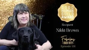 Image of Nikki Brown in "Illegally Blind" Good Human Guild Award episode - widescreen logo