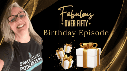 Happy birthday to me! Aging fabulously, image of episode 132 logo