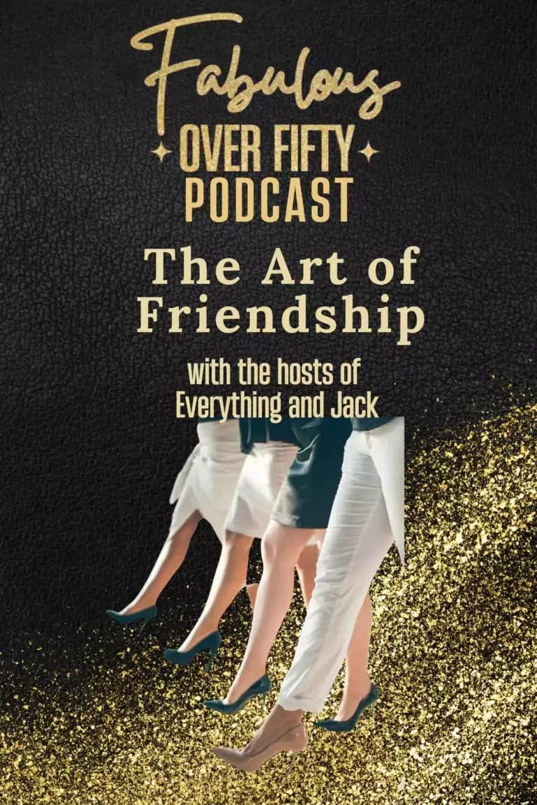 Image of 4 women's legs walking for "The Art of Friendship" logo