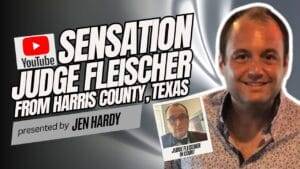 Logo for interview with Judge David Fleischer from Texas with his image